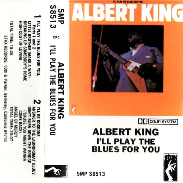 Albert King – I'll Play The Blues For You - Used Cassette Stax 1981 USA - Blues