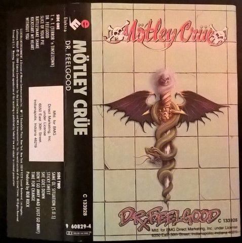 Mötley Crüe – Dr. Feelgood - Used Cassette 1989 Elektra Tape - Hard Rock / Glam