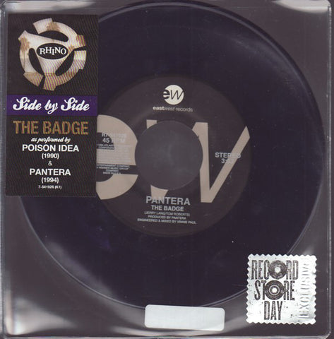 Pantera / Poison Idea - The Badge - New 7" Vinyl 2014 RSD Exclusive ' Side by Side' Series on Purple Vinyl