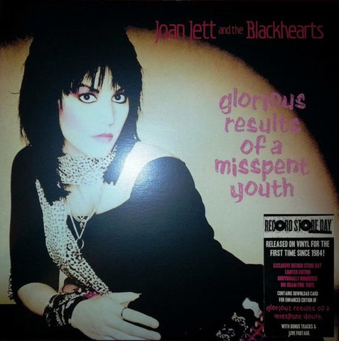 Joan Jett And The Blackhearts – Glorious Results Of A Misspent Youth (1984) - Mint- LP Record Store Day 2014 Blackheart USA Pink 180 gram Vinyl & numbered - Rock & Roll