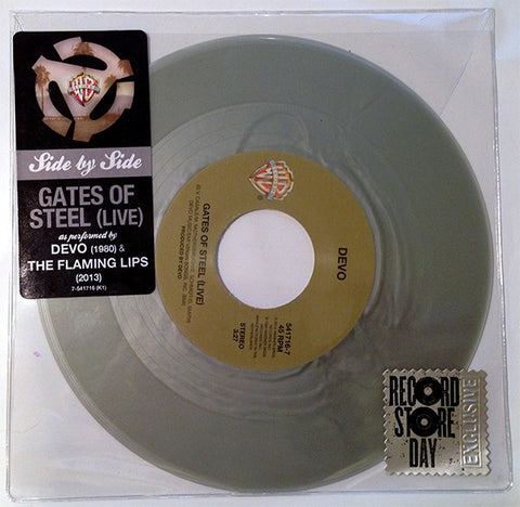 Devo / The Flaming Lips – Gates Of Steel (Live) - New 7" Single Record Store Day 2014 Warner RSD Silver Vinyl - New Wave / Psychedelic Rock