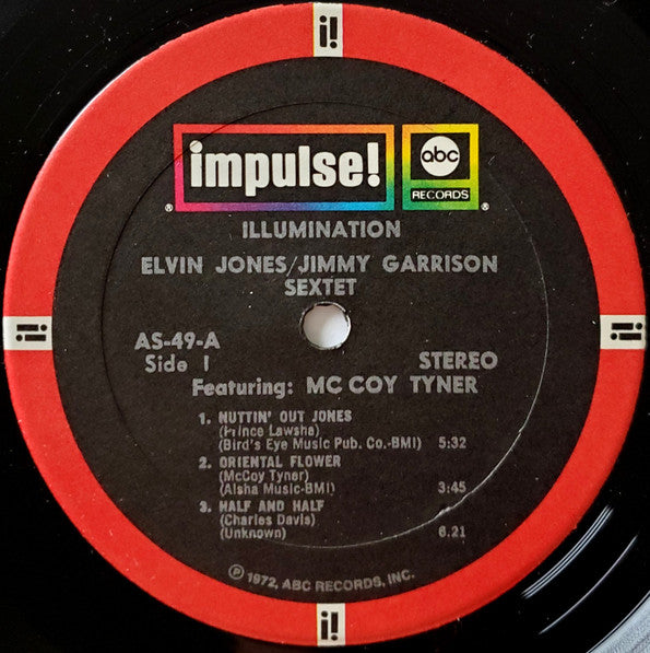 Elvin Jones/Jimmy Garrison Sextet Featuring McCoy Tyner – Illumination! (1964) - VG+ LP Record 1972 Impulse! ABC USA Vinyl - Jazz / Modal / Post Bop - Shuga Records