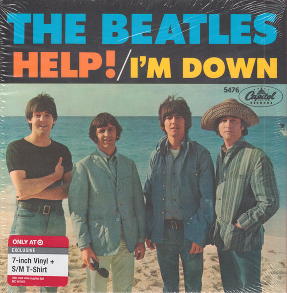 The Beatles - Help! / I'm Down - New 7" Single Record 2011 Apple/Capitol USA Target Exclusive Vinyl & (S/M) T-Shirt - Rock & Roll - Shuga Records
