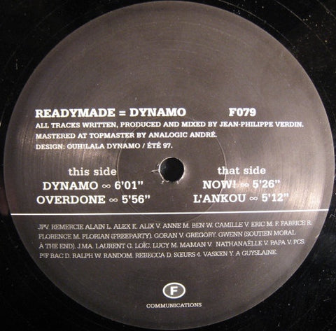 Readymade – Dynamo - New 12" Single Record 1998 F Communications France Vinyl - Deep House / Drum n Bass