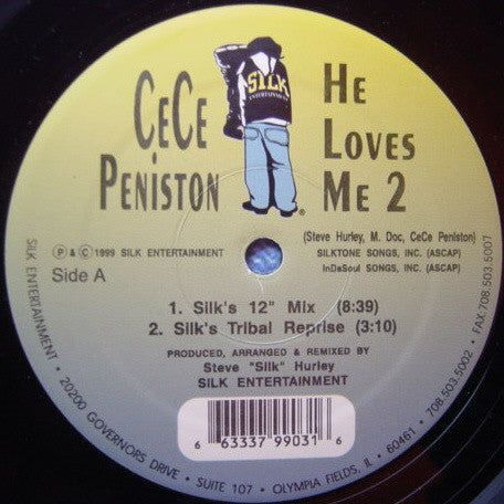 Ce Ce Peniston – He Loves Me 2 (Paul Johnson's & Steve "Silk" Hurley Remixes)  - VG 12" USA 1999 - Chicago House - Shuga Records