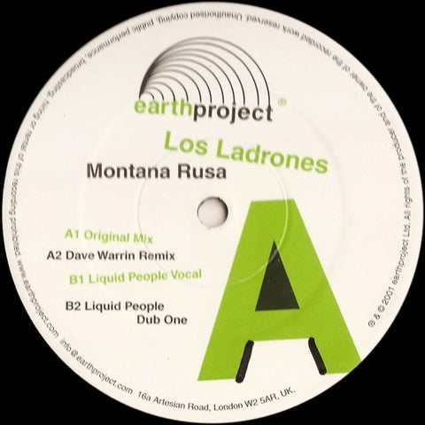 Los Ladrones – Montana Rusa - New 12" Single Record 2000 Earth Project UK Vinyl - House / Latin