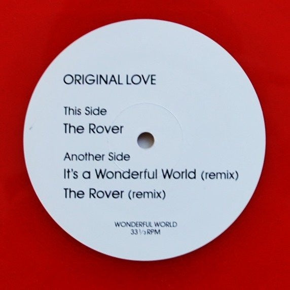 Original Love - The Rover / It's A Wonderful World - VG+ 12" Single Record 1994 Wonderful World Red Vinyl - J-pop / Funk - Shuga Records