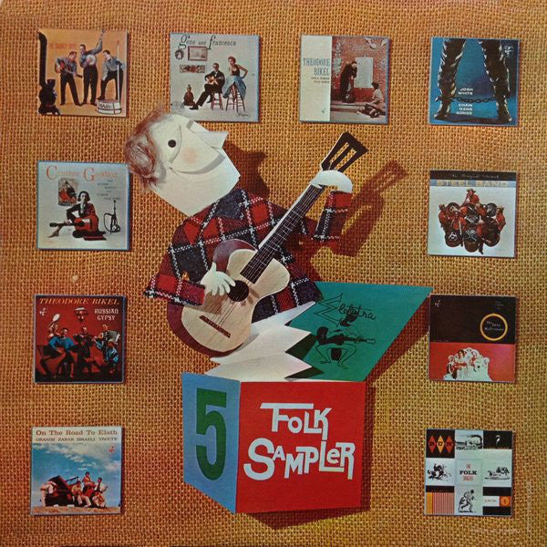Various ‎– Folk Sampler 5 - VG+ Lp Record 1959 Elektra USA Mono Vinyl & Booklet - Folk - Shuga Records