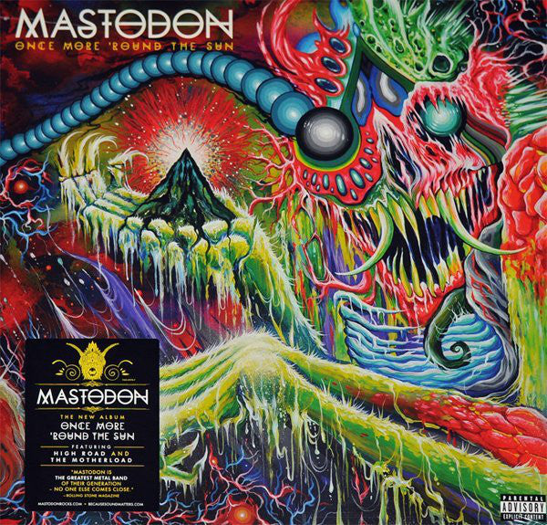 Mastodon - Once More 'Round The Sun - New Vinyl Record 2015 Limited Edition Gatefold 2-LP Transparent Green / Solid White Vinyl - Sludge / Prog Metal