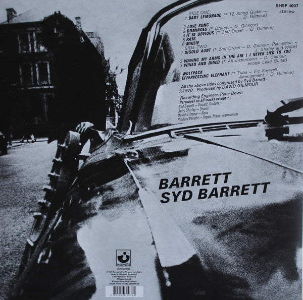 Syd Barrett ‎- Barrett (1970) - New LP Record 2014 Harvest Europe
