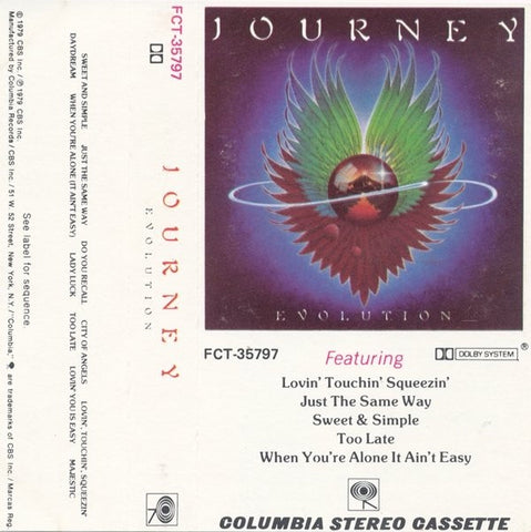 Journey – Evolution - Used Cassette 1979 Columbia Tape - Rock / Classic Rock