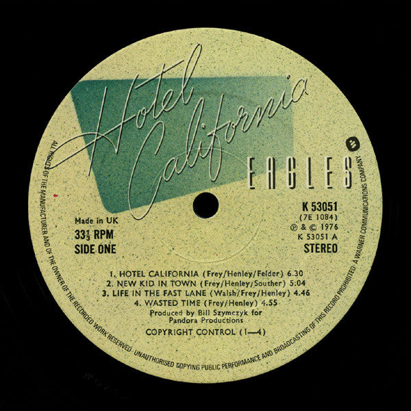 Eagles – Hotel California - VG+ LP Record 1976 Asylum UK Vinyl - Classic Rock - Shuga Records