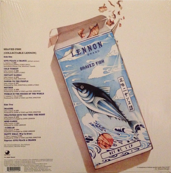 John Lennon / Plastic Ono Band ‎– Shaved Fish (1975) - New LP Record 2014 Apple 180 gram Vinyl - Pop Rock / Art Rock - Shuga Records