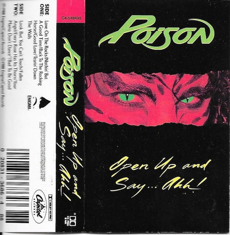 Poison – Open Up And Say....Ahh! - Used Cassette 1988 Capitol Tape - Rock / Glam