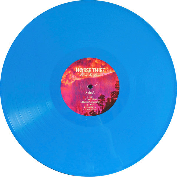 Signed Autographed - Horse Thief – Fear In Bliss - Mint- LP Record 2014 Bella Union UK Import Blue Vinyl & Flexi Disc - Alternative Rock - Shuga Records