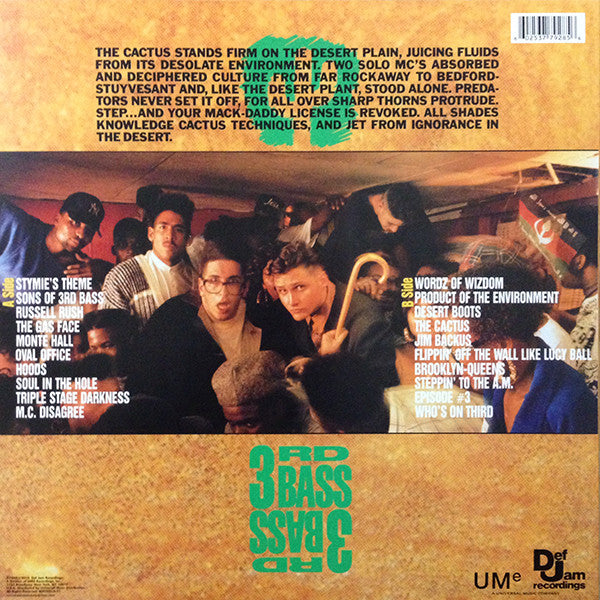 3rd Bass ‎– The Cactus Album (1989)- New LP Record 2014 Def Jam USA Vinyl - Hip Hop - Shuga Records