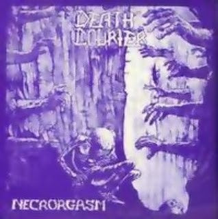 Death Courier – Necrorgasm - Mint- 7" EP Record 1990 Greece Vinyl & Insert - Death Metal