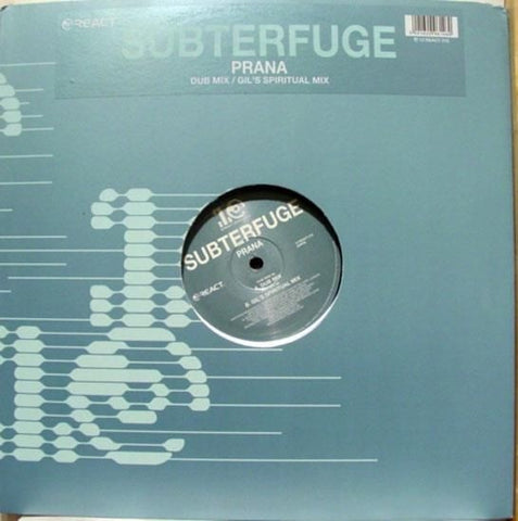 Subterfuge  – Prana - New 12" Single Record 2001 React UK Vinyl - Trance / Tech House