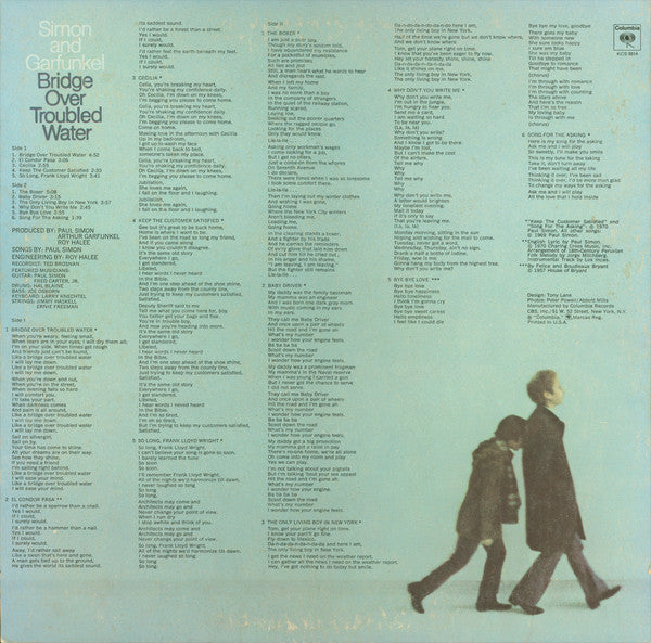 Simon & Garfunkel - Bridge Over Troubled Water - Mint- 1969 USA (2nd Press)  - Rock - B1-090
