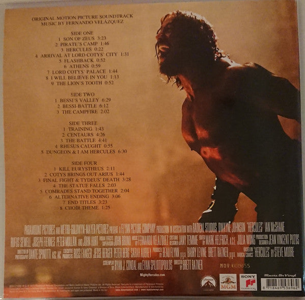Fernando Velázquez ‎– Hercules - New 2 LP Record 2014 Music On Vinyl/Sony Europe Import 180 gram Colored Vinyl & Numbered - Soundtrack
