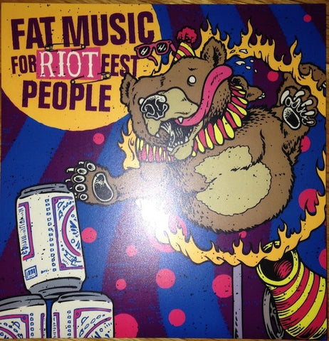 Lagwagon / Swingin' Utters / Me First And The Gimme Gimmes* ‎– Fat Music For Riot Fest People - New 3x 7" Single Record 2014 Fat Wreck Chords Flexi-disc Black, Blue, Yellow Vinyl - Punk