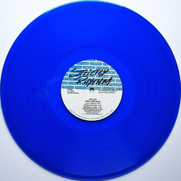 Ira Levi – Free Your Mind - VG+ 12" Single Record 1992 Strictly Rhythm Blue Vinyl - House