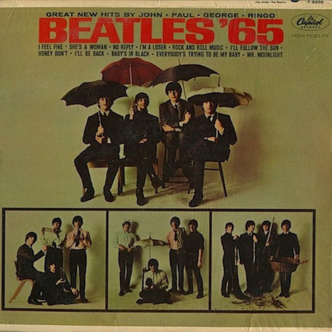 The Beatles - '65 - VG LP Record 1964 Capitol Colorband Label Mono USA Vinyl - Pop Rock / Rock & Roll