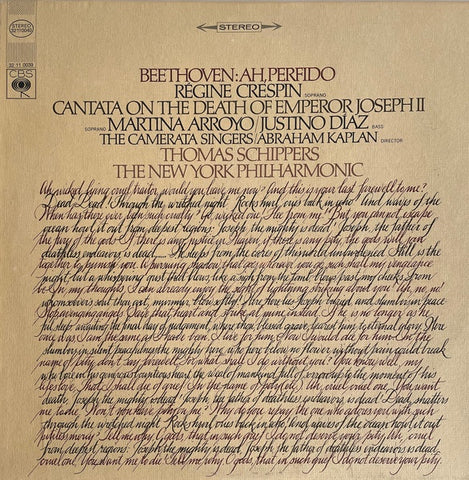 Régine Crespin / Thomas Schippers – Beethoven Ah Perfido; Cantata On The Death Of Emperor Joseph II - New LP Record 1969 CBS Masterworks USA Vinyl - Classical