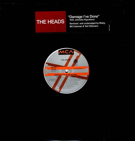 The Heads – Damage I've Done - Mint- 12" Single Record 1996 MCA Vinyl - House / New Wave