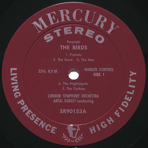 TAS SR90153 Dorati - Respighi - VG LP Record 1959 Mercury Living Presence Stereo USA Vinyl - Classical