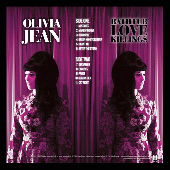 Olivia Jean ‎– Bathtub Love Killings - Mint- LP Record 2014 Third Man USA Vinyl - Indie Rock / Garage - Shuga Records