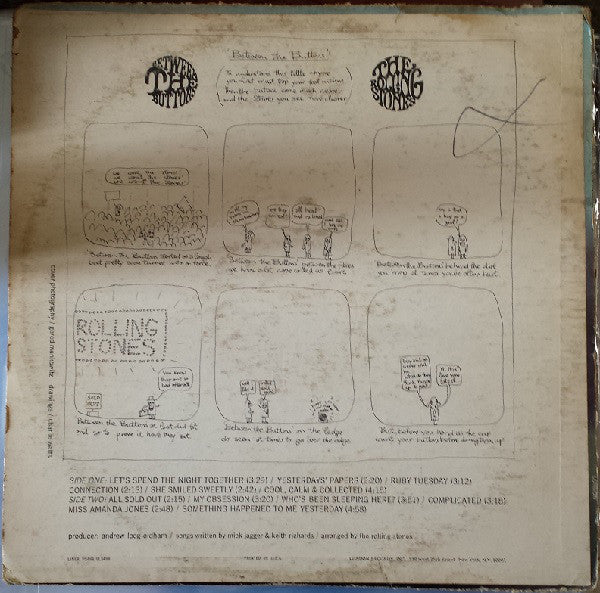 The Rolling Stones – Between The Buttons - VG+ (vg cover) LP Record 1967 London USA Stereo Vinyl - Pop Rock / Blues Rock / Psychedelic Rock - Shuga Records