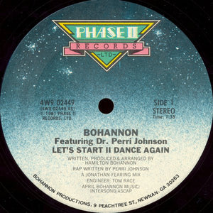 Bohannon – Let's Start II Dance Again - VG+ 12" Single 1981- Funk