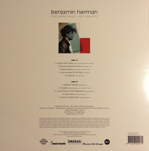 Benjamin Herman Featuring Daniel von Piekartz – Trouble - New LP Record 2014 Music On Vinyl Europe Import 180 gram Vinyl & Download - Jazz - Shuga Records