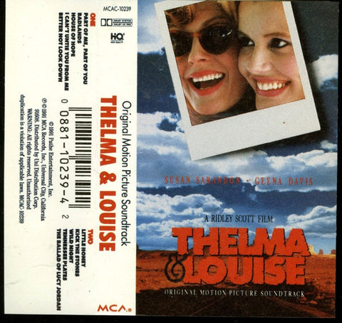 Various ‎– Thelma & Louise (Original Motion Picture Soundtrack) - Used Cassette 1991 MCA Tape Soundtrack / Country Rock / Rockabilly