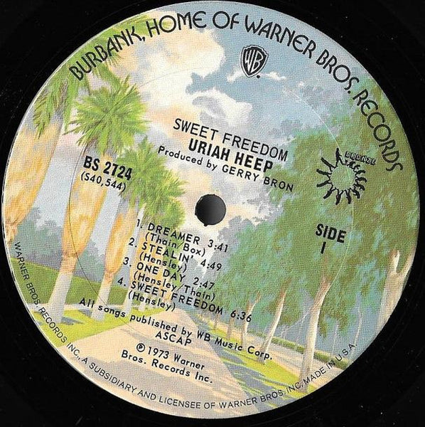 Uriah Heep ‎– Sweet Freedom - VG+ LP Record 1973 Warner Bros Bronze USA Vinyl - Hard Rock / Prog Rock - Shuga Records