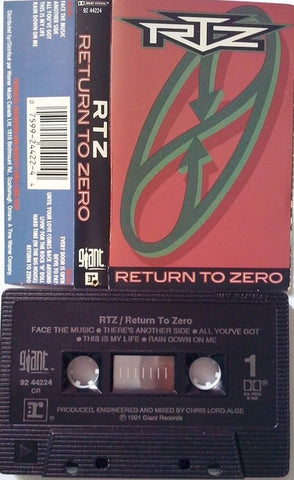 RTZ – Return To Zero - New Cassette 1991 Giant Tape - Hard Rock