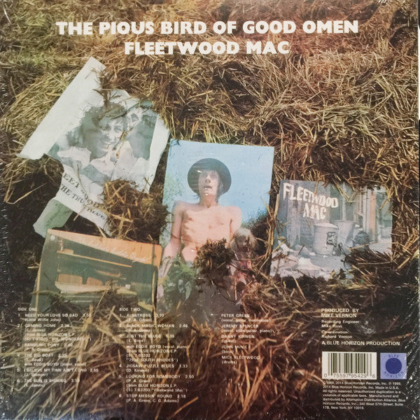 Fleetwood Mac ‎– The Pious Bird Of Good Omen (1969) - New LP Record 2021 Blue Horizon USA Vinyl - Blues Rock / Classic Rock - Shuga Records