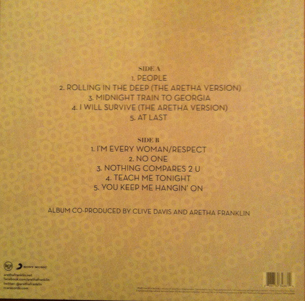 Aretha Franklin ‎– Sings The Great Diva Classics - New Lp Record 2014 RCA Europe Import Vinyl - Soul / R&B - Shuga Records
