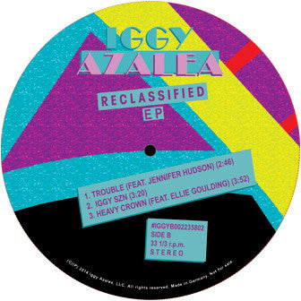 Iggy Azalea ‎– Reclassified EP - New EP Record 2017 Self-released Europe Import Random Colored Vinyl - Hip Hop / Pop Rap / Trap