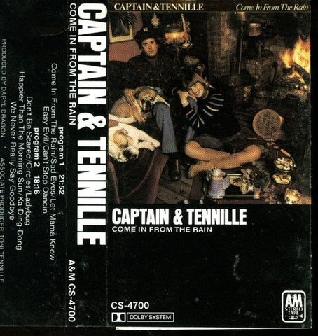 Captain And Tennille – Come In From The Rain - Used Cassette 1977 A&M Tape - Pop Rock