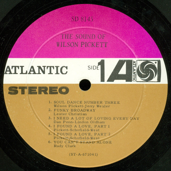 Wilson Pickett – The Sound Of Wilson Pickett - VG LP Record 1967 Atlantic USA Original Vinyl - Soul / Funk