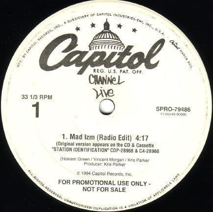 Channel Live – Mad Izm - VG+ 12" USA Promo 1994 - Rap/Hip Hop - Shuga Records