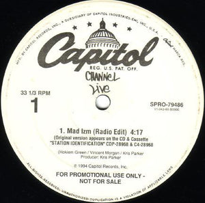 Channel Live – Mad Izm - VG+ 12" USA Promo 1994 - Rap/Hip Hop - Shuga Records