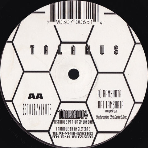 Talamus – Ramshata / Tamshata - New 10" Single Record 1995 Hexagonal France Hexagon Shaped Vinyl - Techno / Acid