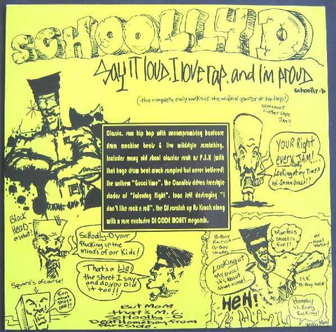 Schoolly D – Say It Loud, I Love Rap & I'm Proud - New 2 LP Record Vinyl Resurrection - Hip Hop
