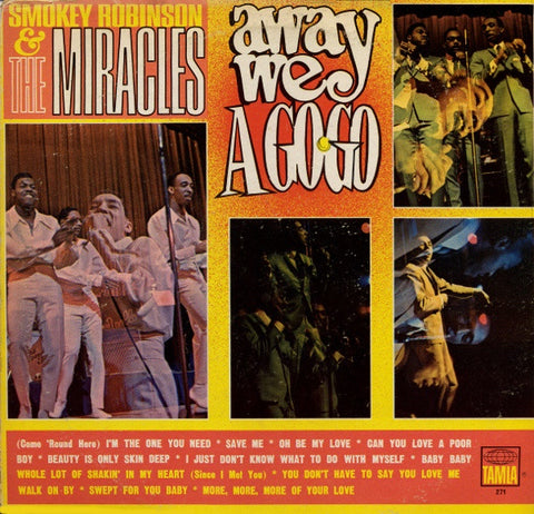 Smokey Robinson & The Miracles – Away We A Go-Go - VG LP Record 1966 Tamla USA Stereo Original Vinyl - Soul / Funk Motown