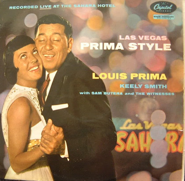 Louis Prima And Keely Smith With Sam Butera And The Witnesses – Las Vegas Prima Style - VG LP Record 1958 Capitol UK Import Mono Vinyl - Jazz / Big Band - Shuga Records