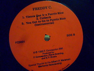 Freddy C. (Cutback) ‎– Unititled - New Vinyl (Vintage 1988) Private Chicago Funk Electro -