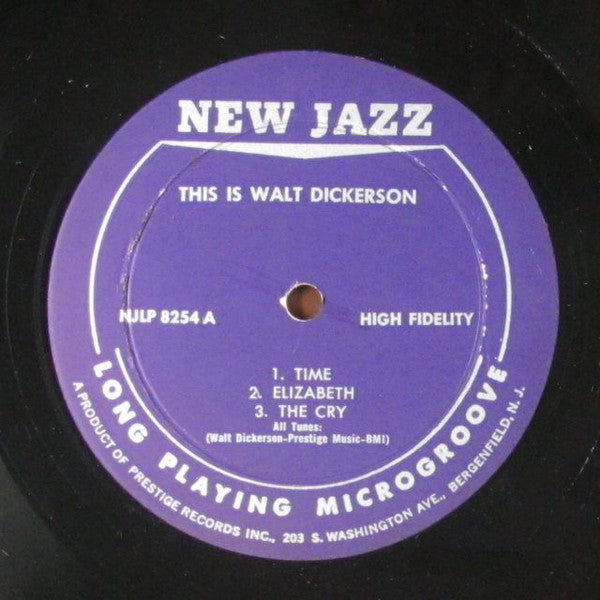 Walt Dickerson ‎– This Is Walt Dickerson! - VG+ Lp Record 1961 Prestige New Jazz USA Mono Original Vinyl - Jazz / Post Bop - Shuga Records